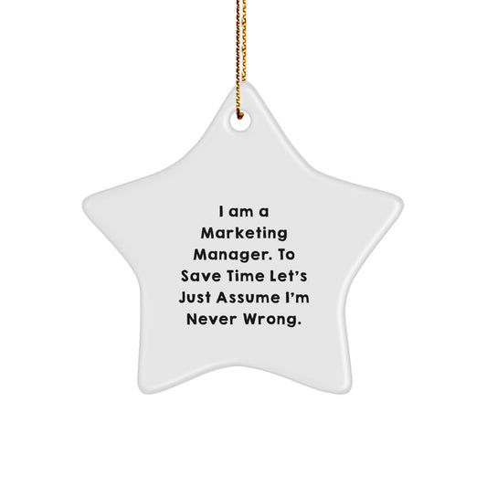 Family Treasure Marketing Manager Star Ornament Gift Christmas Joy - Image 1