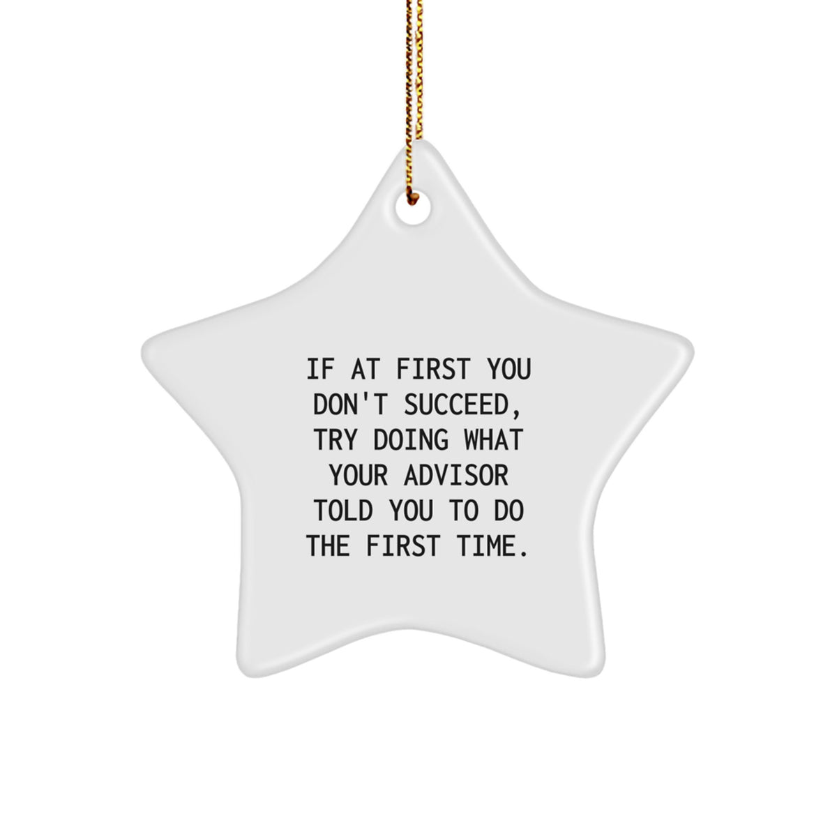Advisor Star Ornament for Coworkers Try What Your Advisor Told Gift - Image 1