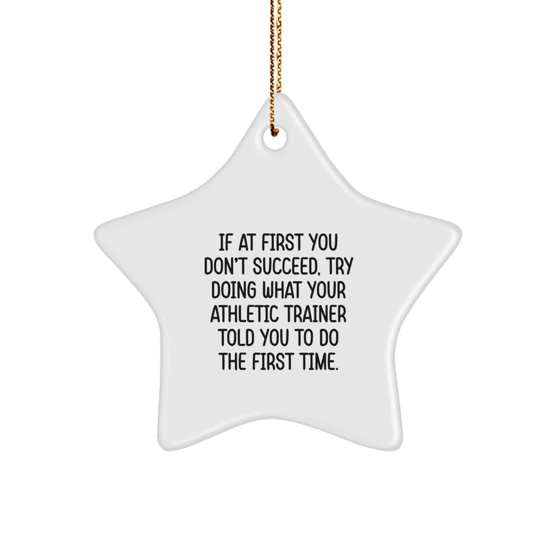 Funny Athletic Trainer Gifts from Friends for Christmas Unique Star Ornaments with Inspirational Quote - Image 1