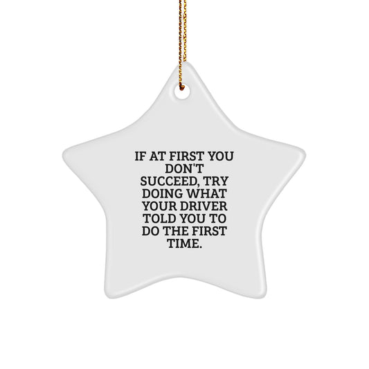 Funny Driver Gifts from Men to Friends' Star Ornament for Christmas Unique - Image 1