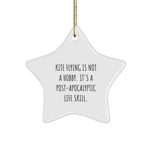 Funny Kite Flying Star Ornament Gifts from Friends, Coworkers, Family for Christmas Unique - Image 1