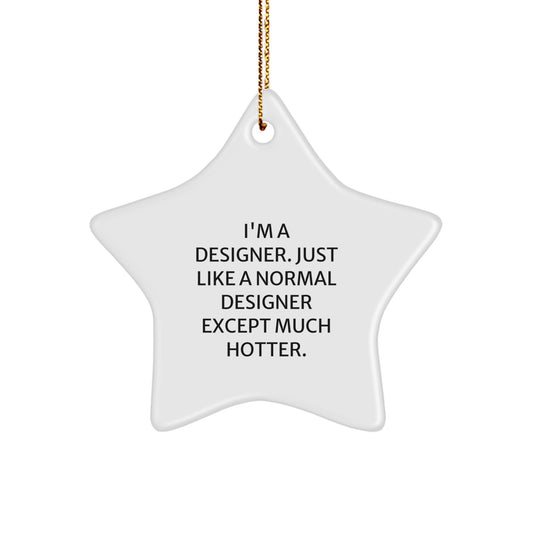 Funny Designer Star Ornament Gifts for Designer Friends, Christmas Unique Gifts from Men to Women - Image 1