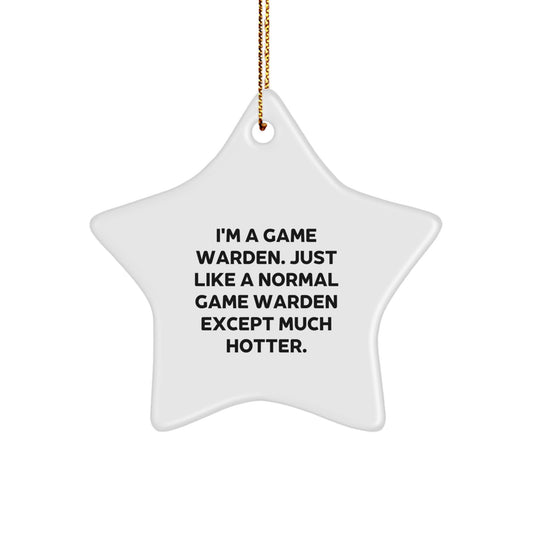 Funny Game Warden Christmas Unique Gifts from Men, Women, Friends, Coworkers, Family, Unique Star Ornament for Game Warden - Image 1