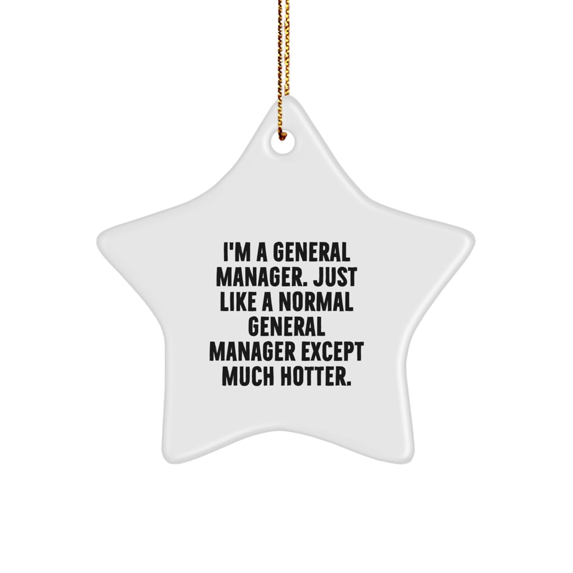 Funny General Manager Gifts from Friends - Star Ornament for Christmas Unique Presents for General Manager Men Women - Image 1