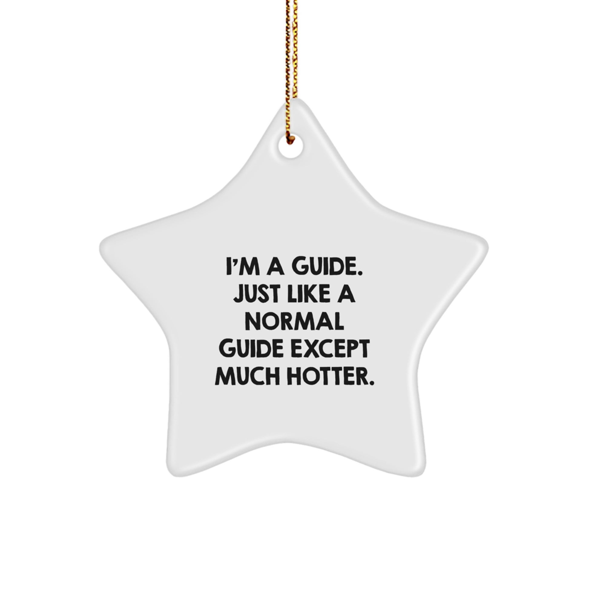 Funny Guide Gifts from Men, Women, Friends, Family - Christmas Unique Star Ornament for Guide Men, Women, Friends, Family - Guide Star Ornament, Funny Guide Quote, Christmas Decorations - Image 1