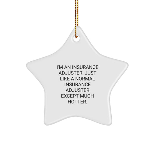 Insurance Adjuster Star Ornament Christmas Unique Gift Idea for Coworkers - Image 1