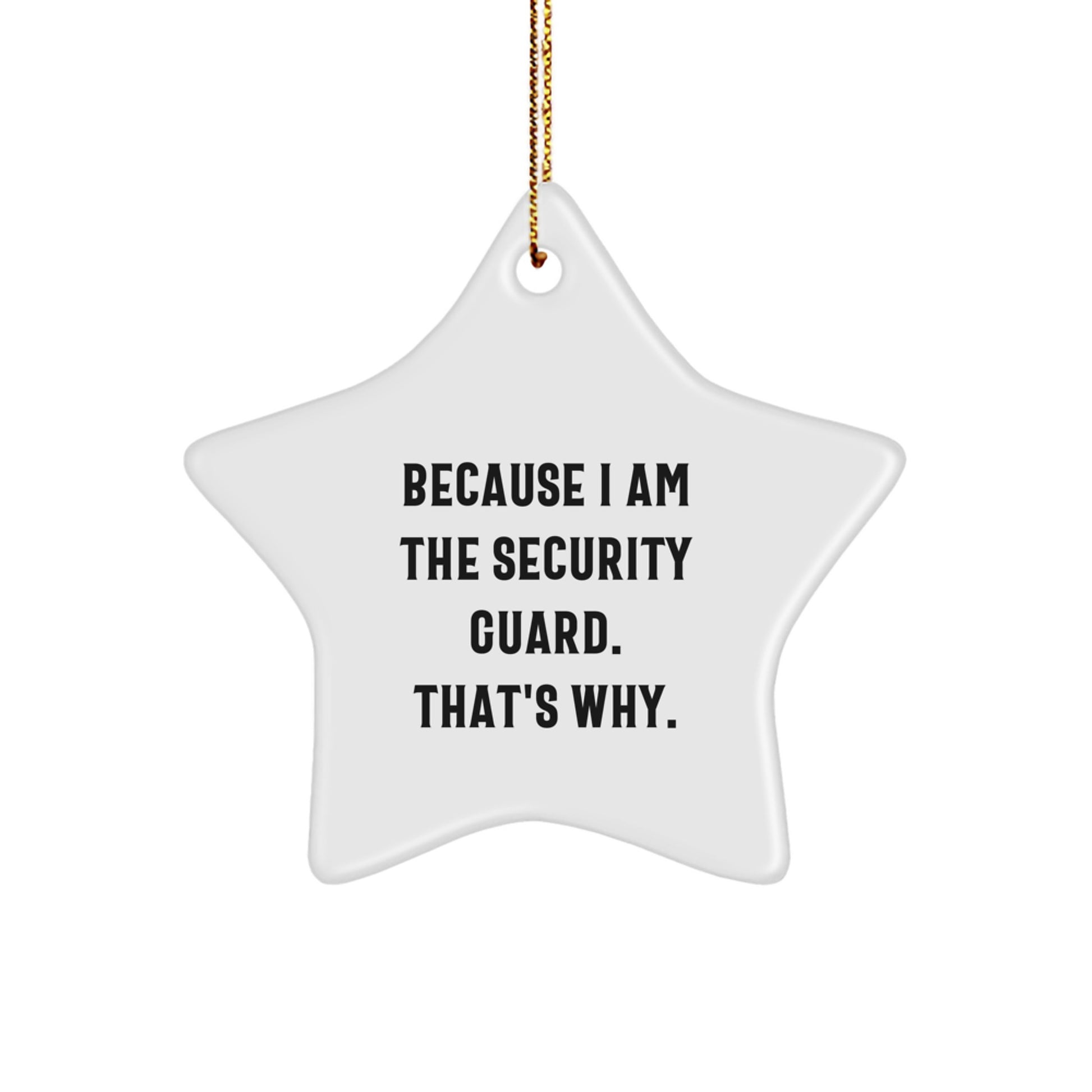 Funny Security Guard Star Ornament for Christmas Unique Gifts from Friends to Security Guard Men - Image 1
