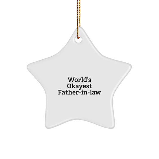 Funny Star Ornament Gifts for Father-in-law from Family, Unique Christmas Memorable Presents for Him - Image 1