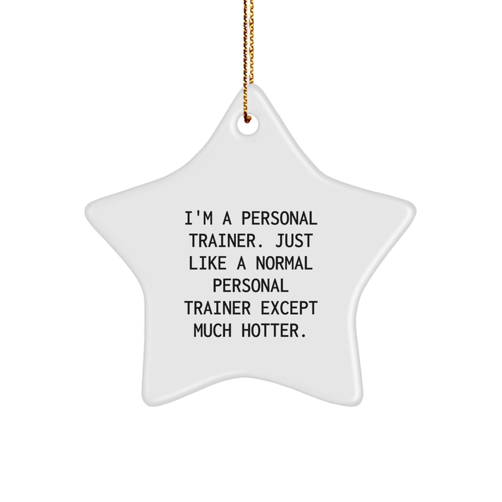 Personal Trainer Star Ornament, Funny Gift from Friends for Personal Trainer Men, Unique Christmas Decorations - Image 1