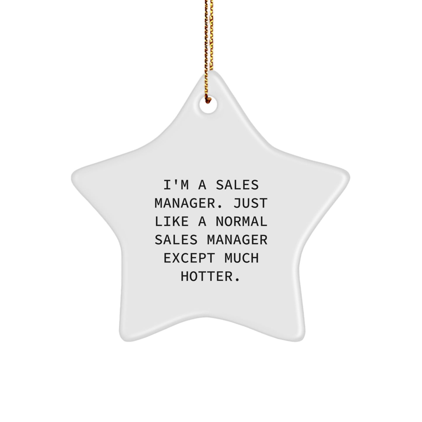 Funny Sales Manager Star Ornament - Gifts from Men for Sales Manager, Unique Christmas Unique Gifts, Star Shaped Decorations - Image 1