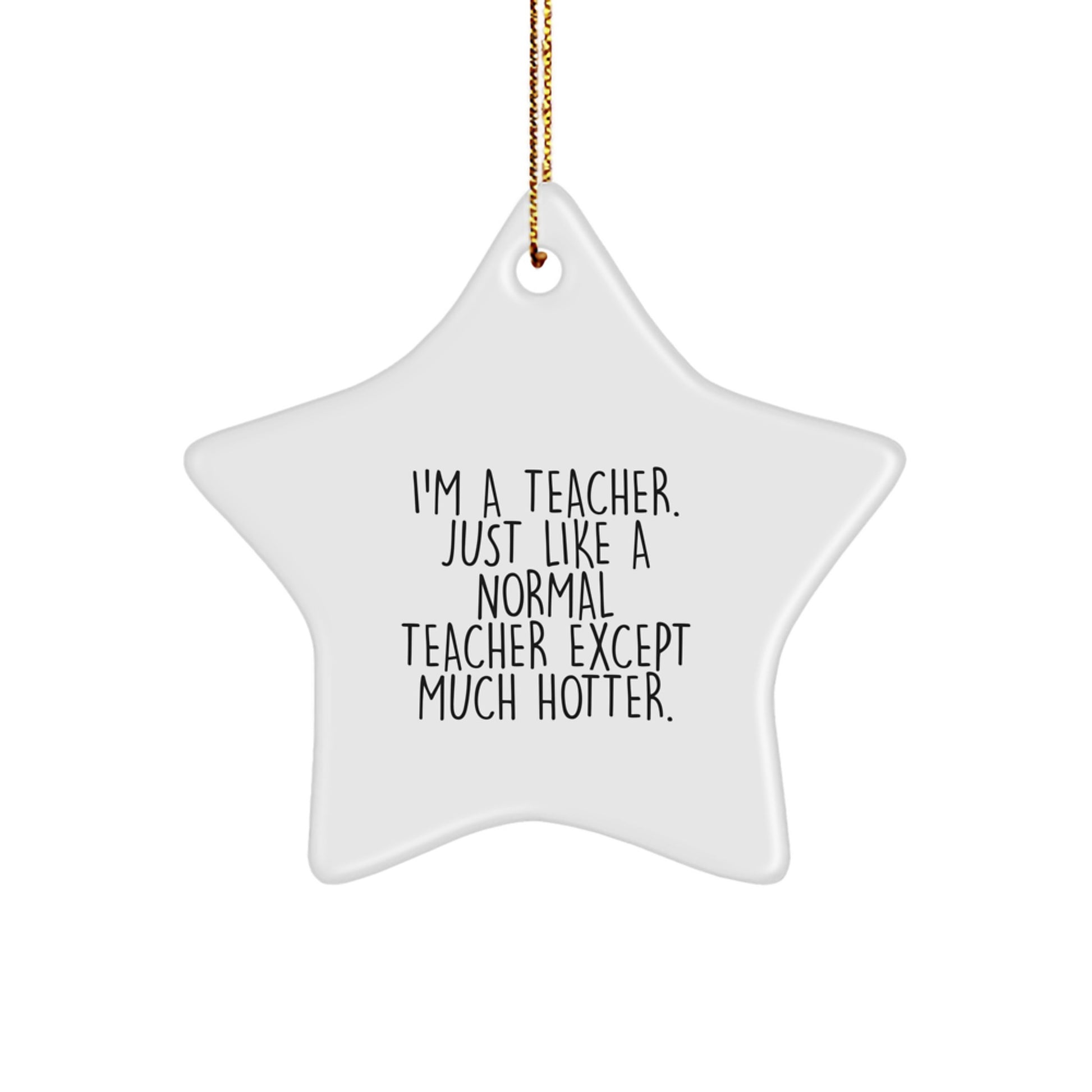 Funny Teacher Star Ornament Gifts from Friends for Teacher Christmas Unique Decorations - Image 1