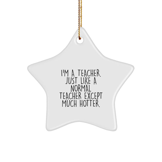 Funny Teacher Star Ornament Gifts from Friends for Teacher Christmas Unique Decorations - Image 1