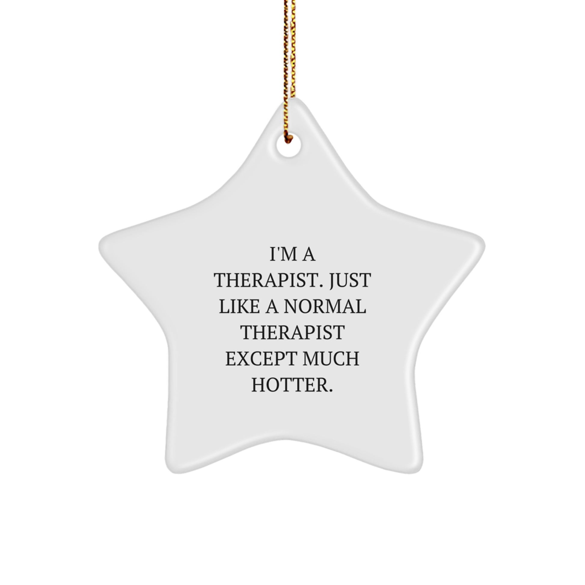 Funny Therapist Star Ornaments Gifts from Men for Therapist Friends Coworkers Christmas Unique Decorations - Image 1