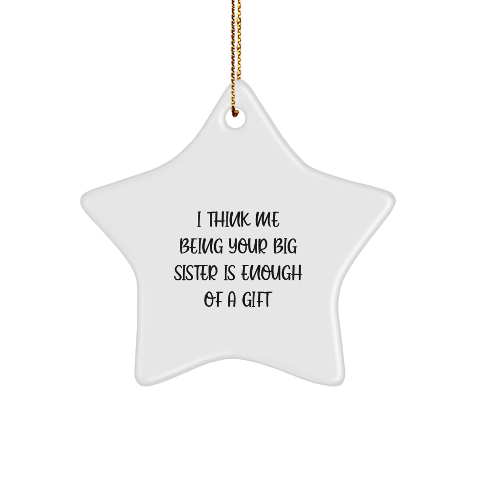 Playful Big Sister Star Ornament Novelty Christmas Gift for Grandma - Image 1