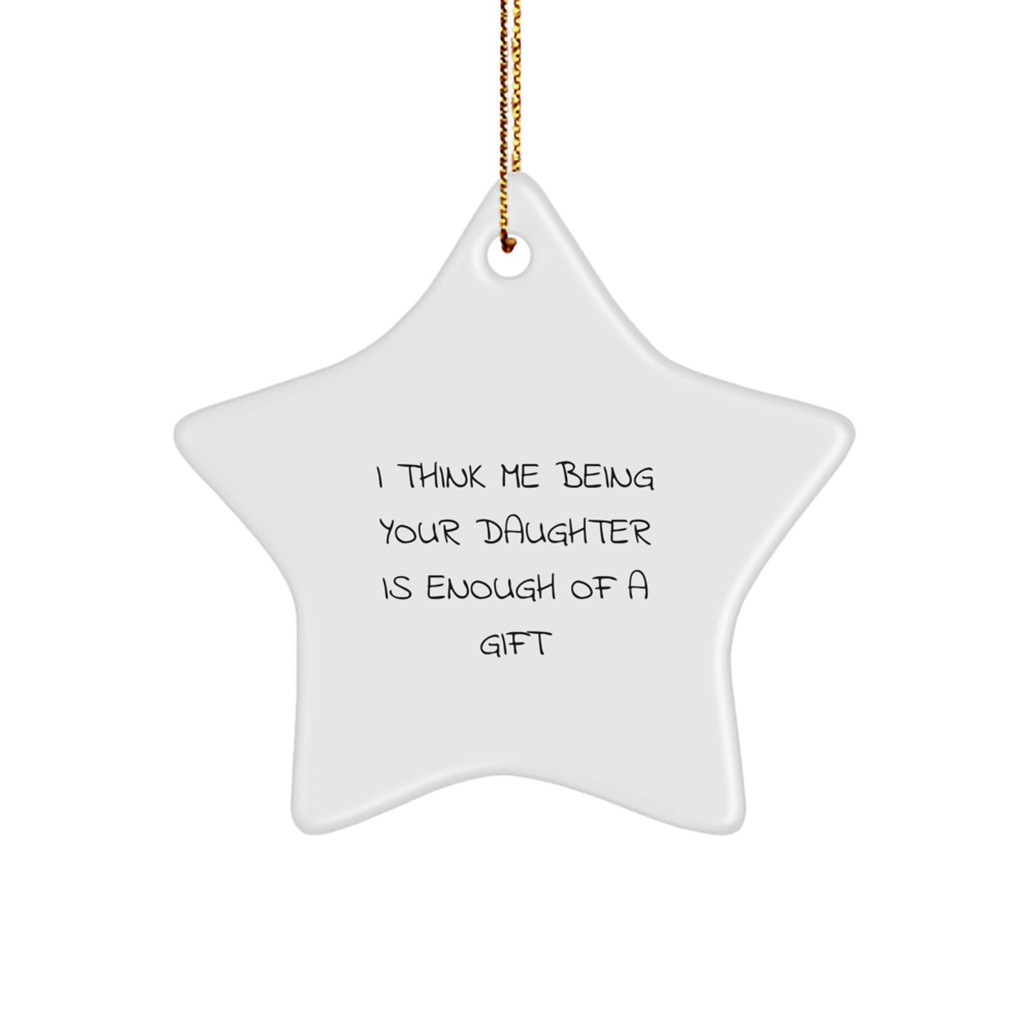 Funny Daughter Star Ornament Gifts from Mom Dad Christmas Unique Decorations for Home - Image 1