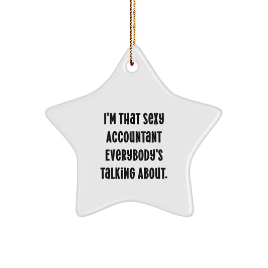 Funny Accountant Star Ornament Gifts from Friends for Christmas Unique Presents - Image 1
