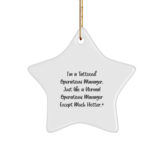 Funny Operations Manager Star Ornament Gifts from Men to Operations Manager Friends, Christmas Unique Gifts for Operations Manager Coworkers - Image 1