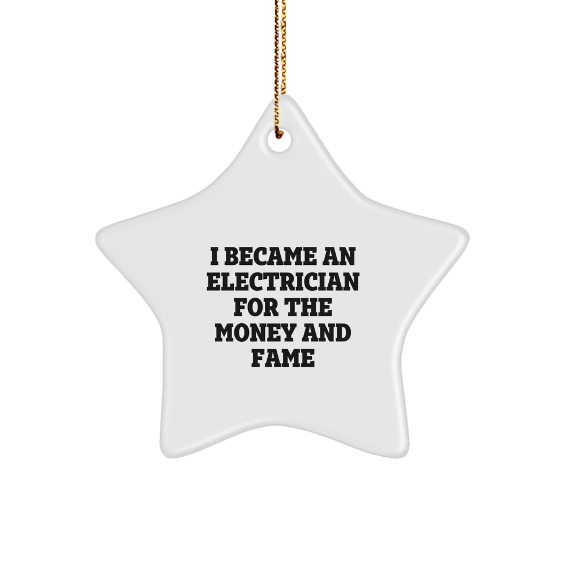 Funny Electrician Gifts from Men Friends - Star Ornament for Christmas Unique Gifts for Electrician - Image 1