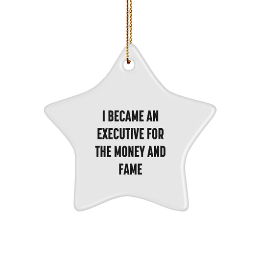 Funny Executive Star Ornament Gifts from Friends for Executive, Christmas Unique Executive Gifts, Star Ornament Executive Executive Star - Image 1