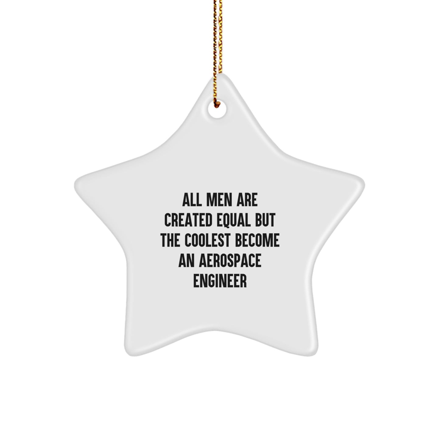 Aerospace Engineer Star Ornament for Coworkers Idea Christmas Gift - Image 1