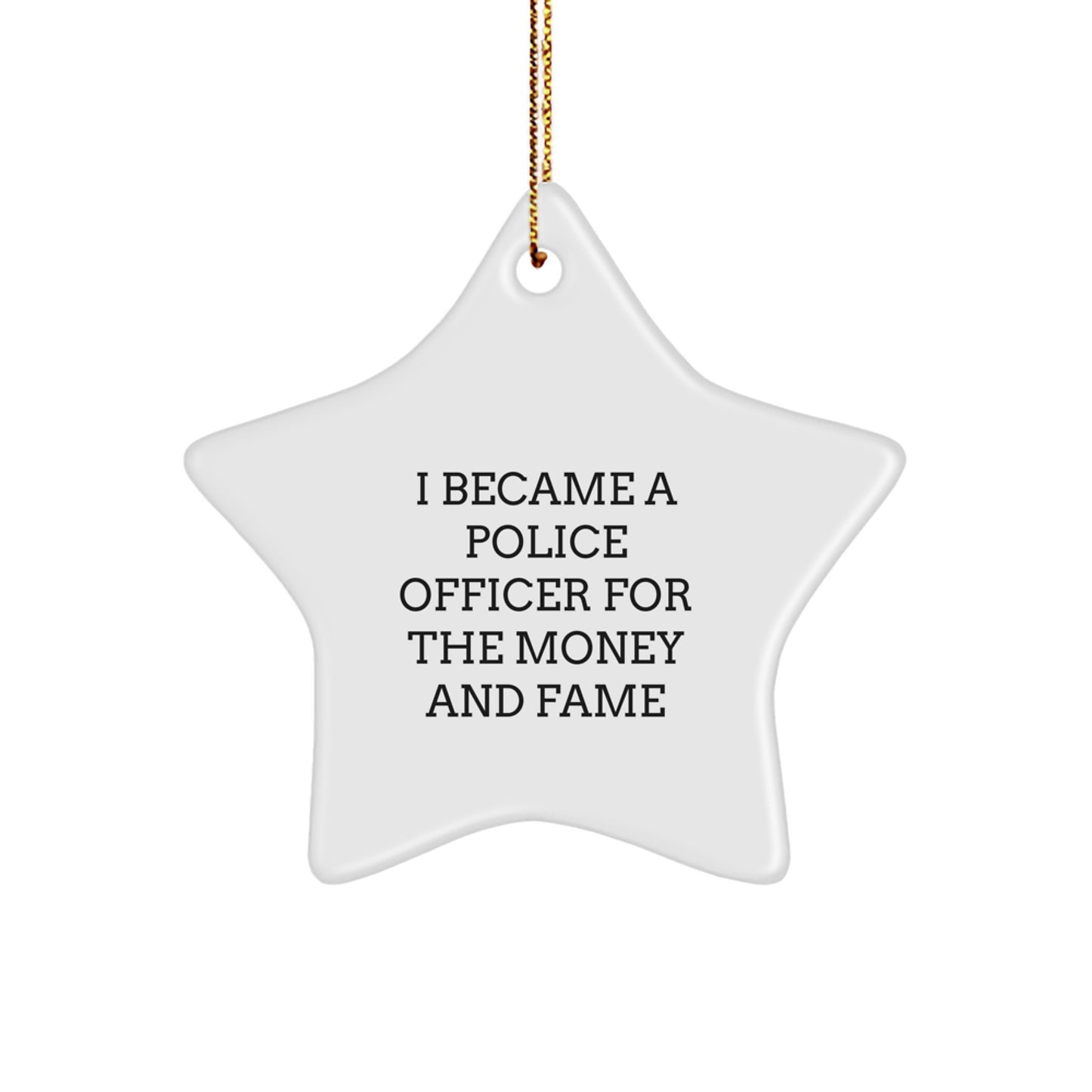 Funny Police Officer Star Ornament Gifts from Friends for Christmas Unique Police Officer Appreciation Decorations - Image 1