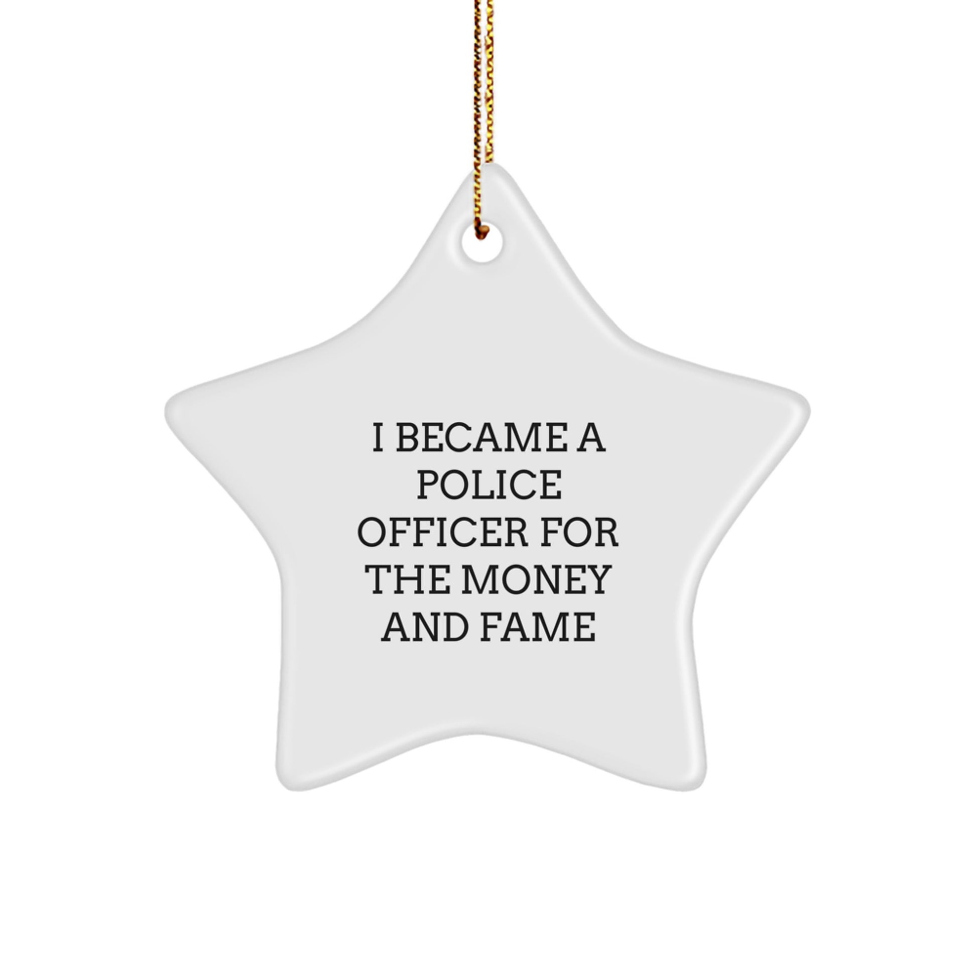 Funny Police Officer Star Ornament Gifts from Friends for Christmas Unique Police Officer Appreciation Decorations - Image 1