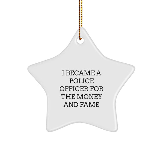 Funny Police Officer Star Ornament Gifts from Friends for Christmas Unique Police Officer Appreciation Decorations - Image 1