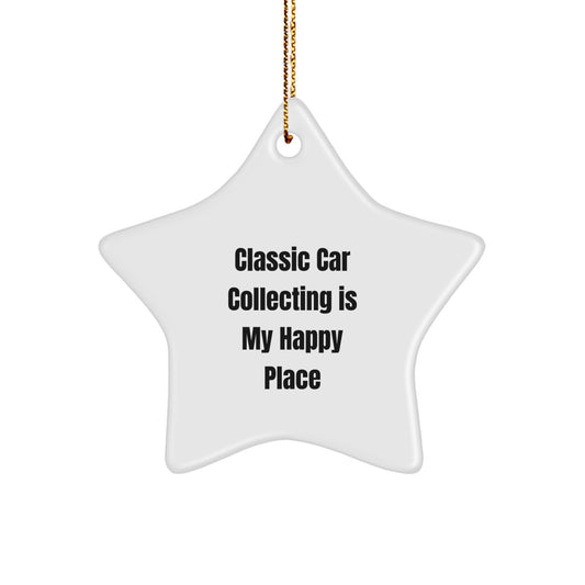 Classic Car Collecting Gifts for Enthusiasts, Funny Star Ornament from Friends for Christmas Unique Gifts - Image 1