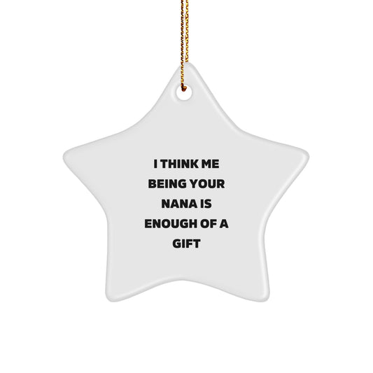 Funny Nana Star Ornament Gifts for Nana from Grandkids, Beautiful Star Ornament, Christmas Unique Gifts for Nana - Image 1