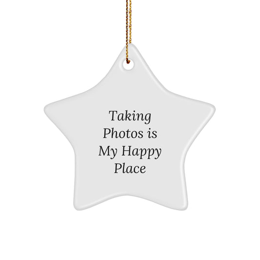 Taking Photos Gifts from Friends or Family, Star Ornament for Taking Photos Enthusiasts, Funny Quote Christmas Unique Gifts - Image 1