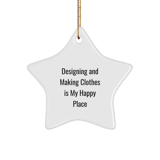 Gifts from Friends and Family for Designing and Making Clothes Enthusiasts, Funny Star Ornament for Christmas Unique Gifts - Image 1