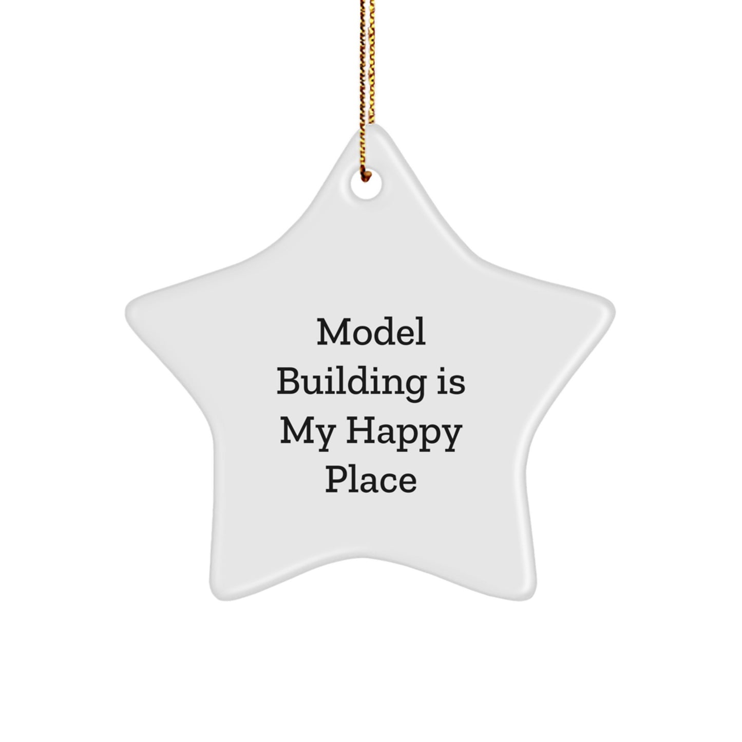Model Building Enthusiast Gifts from Family for Him - Funny Star Ornament for Model Building Fans - Image 1