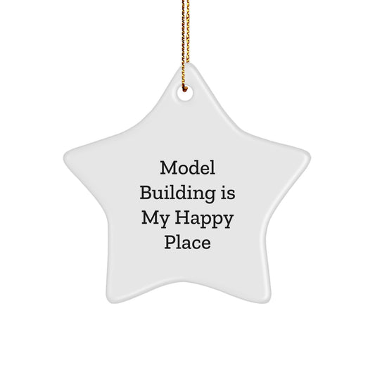 Model Building Enthusiast Gifts from Family for Him - Funny Star Ornament for Model Building Fans - Image 1