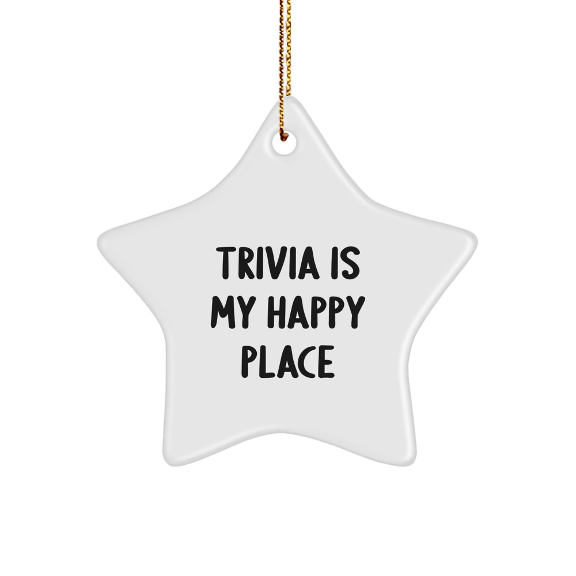 Funny Trivia Gifts from Friends for Trivia Lovers Star Ornament Christmas Unique Decorations - Image 1
