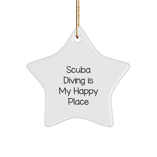 Scuba Diving Enthusiast Gifts from Family Star Ornament, Inspirational Scuba Diving Decor for Christmas Unique Gifts for Him or Her - Image 1