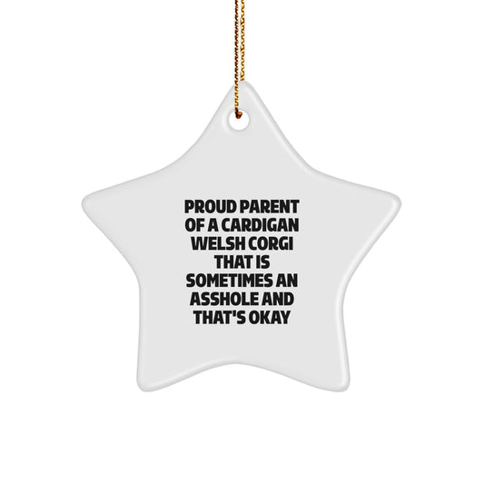 Funny Cardigan Welsh Corgi Dog Star Ornament Gifts from Friends, Family, or Yourself to Proud Owners - Image 1
