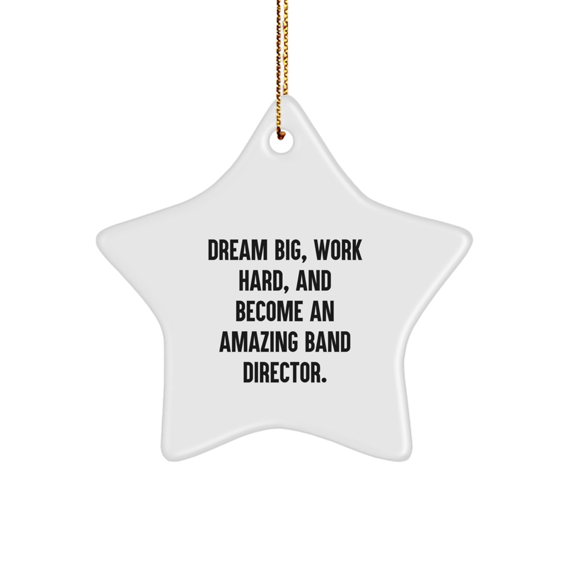Funny Band Director Star Ornament Gifts from Family, Friends and Coworkers for Him, Gifts for Band Director Men, Inspirational Christmas Unique Gifts - Image 1
