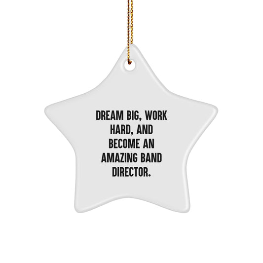 Funny Band Director Star Ornament Gifts from Family, Friends and Coworkers for Him, Gifts for Band Director Men, Inspirational Christmas Unique Gifts - Image 1