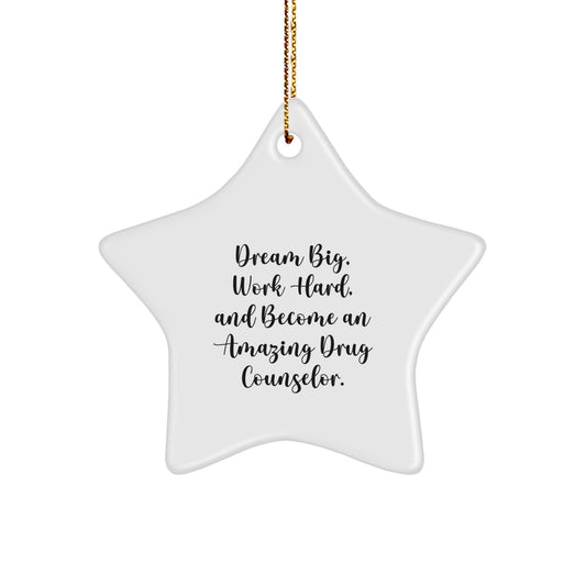 Gifts from Friends and Family for the Amazing Drug Counselor - Inspirational Star Ornament for Christmas Unique Gifts - Image 1