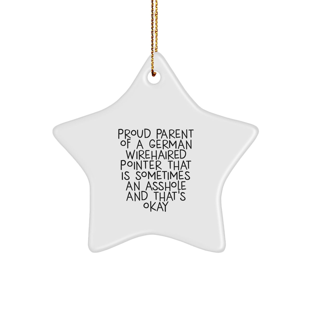 Christmas Unique Gift German Wirehaired Pointer Dog Star Ornament for Her - Image 1