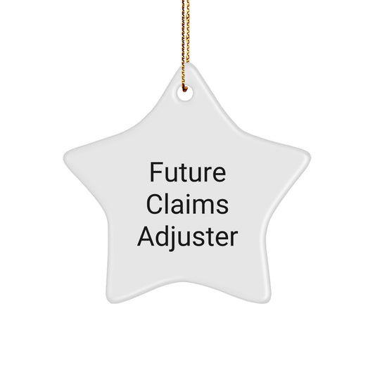 Funny Future Claims Adjuster Star Ornament, Claims Adjuster Gifts, Christmas Unique Gifts from Friends, Gifts for Future Claims Adjuster - Image 1