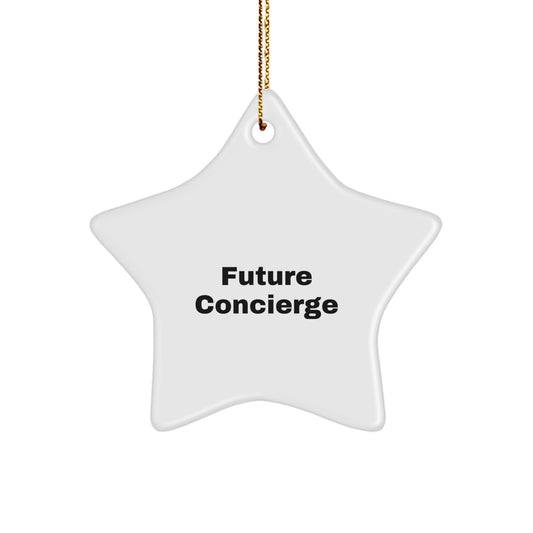 Funny Future Concierge Gifts from Men to Women Concierges Unique Star Ornament for Christmas - Image 1