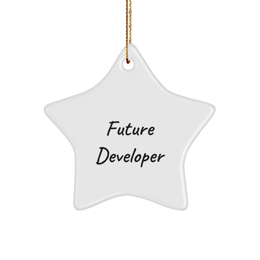 Funny Developer Gifts from Friends for Future Developers Star Ornament, Christmas Unique Present for Men, Women, Coworkers, Family - Image 1