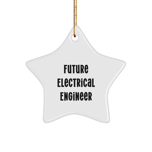 Funny Future Electrical Engineer Star Ornament Gifts from Men to Electrical Engineer Friends - Image 1