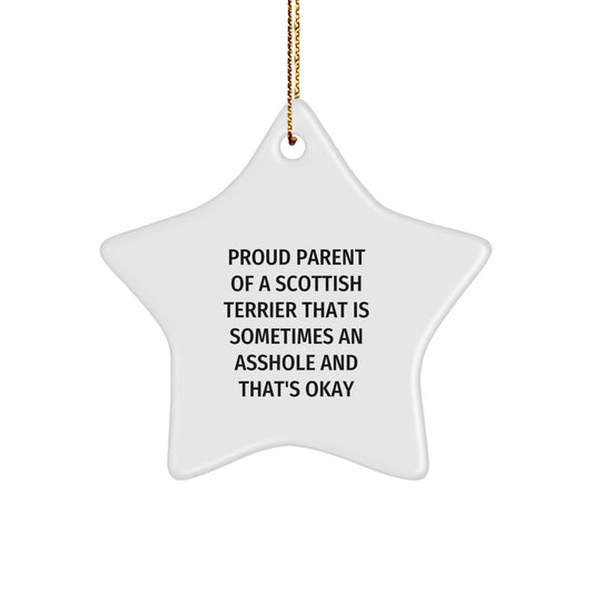 Funny Scottish Terrier Dog Gifts for Scottish Terrier Dog Lovers, Star Ornament Unique Christmas Unique Gifts from Men to Friends - Image 1