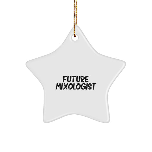 Funny Future Mixologist Star Ornament, Gifts from Friends, for Mixologist, Unique Christmas Unique Gifts - Image 1