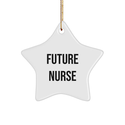 Funny Future Nurse Star Ornament Gifts from Friends to Coworkers, Inspirational Quote, Christmas Unique Gifts for Nurses - Image 1