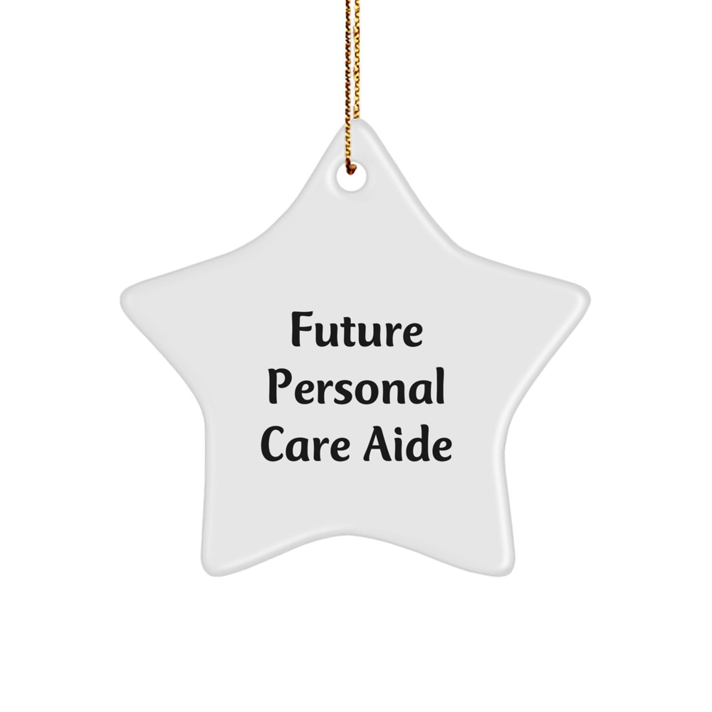 Future Personal Care Aide Gifts from Friends, Inspirational Star Ornament for Christmas, 'You're a Star' Quote, Personal Care Aide Star Ornament, Gifts for Future Personal Care Aide - Image 1