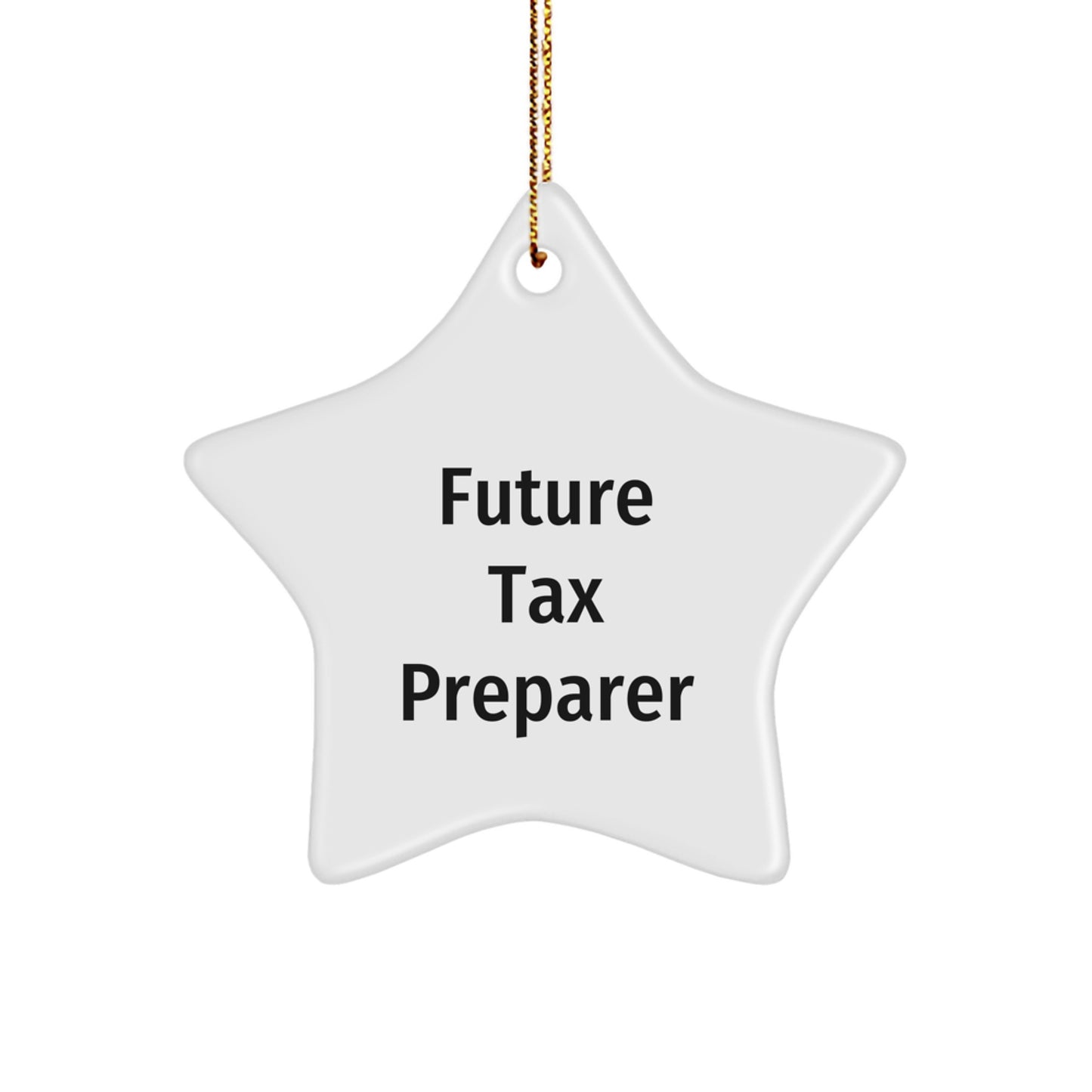Funny Tax Preparer Gifts from Friends or Family, 'You're the Star' Star Ornament, Unique Christmas Decorations for Tax Preparer - Image 1