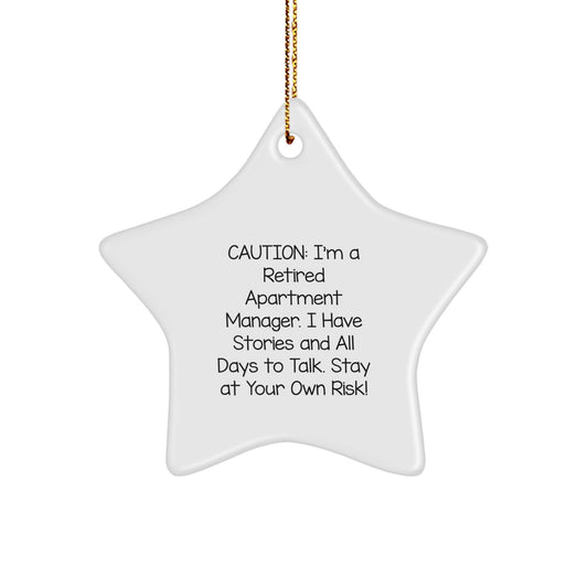 Funny Stories from a Retired Apartment Manager, Star Ornament Gift Ideas for Apartment Managers at Christmas, Gifts from Friends to Apartment Manager - Image 1